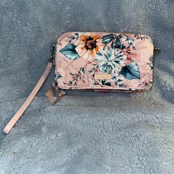 Vera Bradley pink floral crossbody wallet - Picture 3 of 4